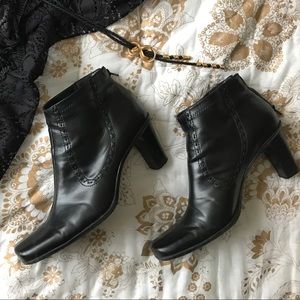 Franco Sarto black ankle boots. Never worn.